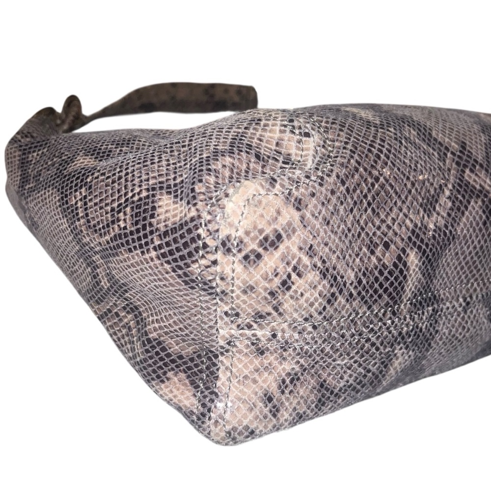 EUC Michael Kors Python-look Leather Hobo Bag Sho… - image 4